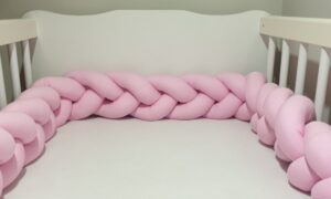 Fonott rácsvédő rózsaszín puplin