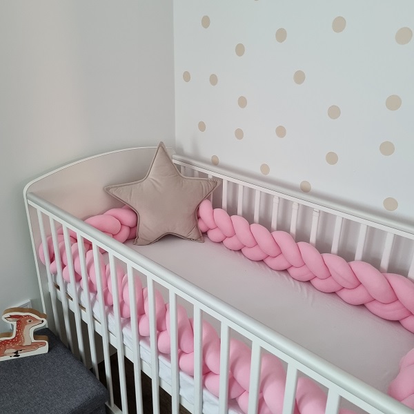 Rózsaszín fonott rácsvédő - textilbirodalom.hu