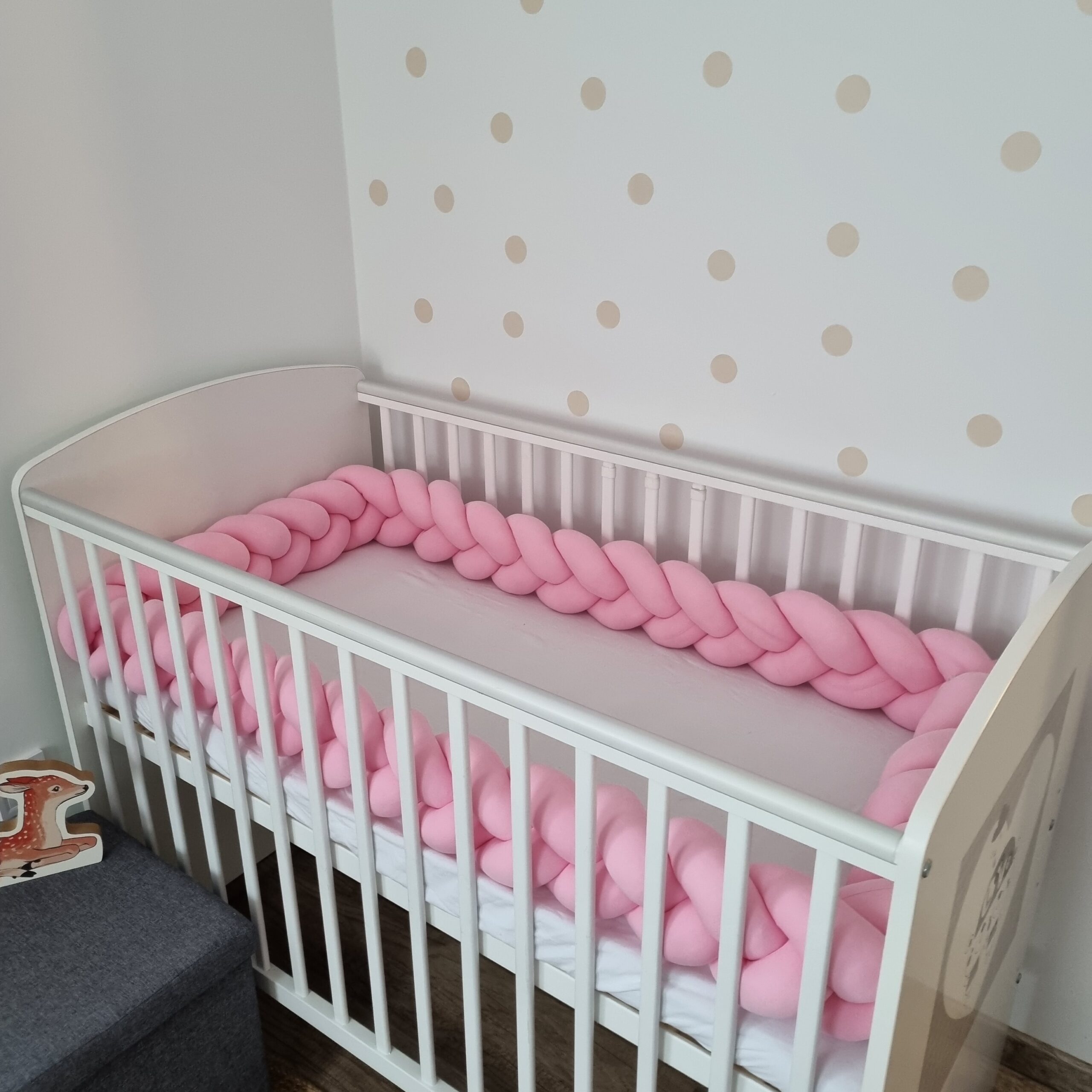 Rózsaszín fonott rácsvédő - textilbirodalom.hu