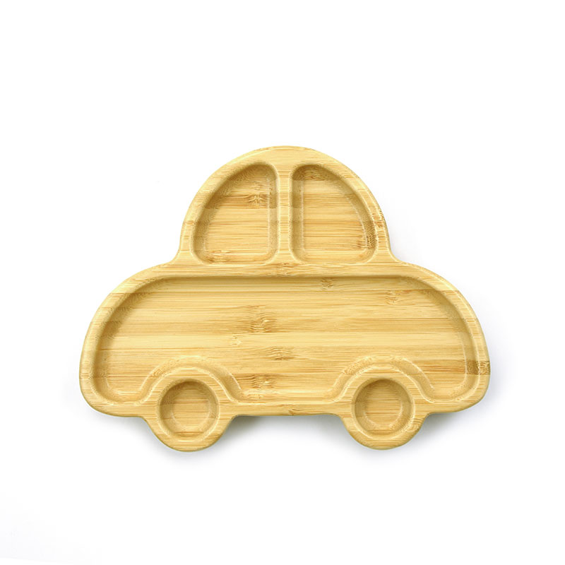 Bambusz tányér tapadókoronggal - autó