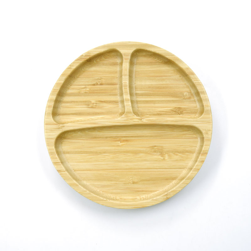 Bambusz babatányér - osztott kör