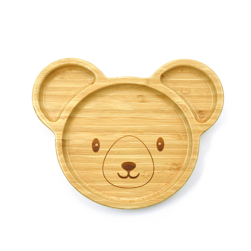 Bambusz babatányér - maci