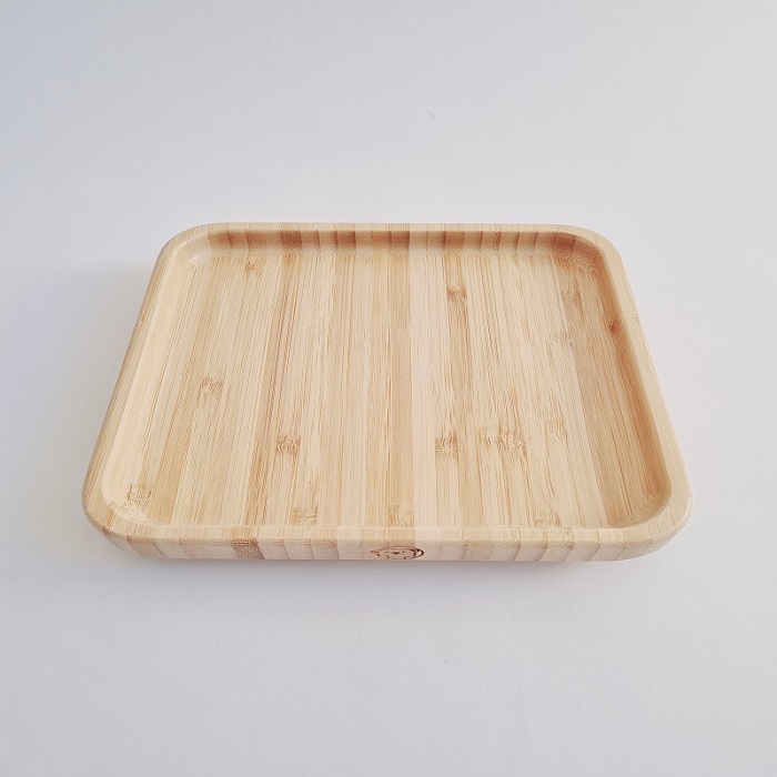 Bambusz babatányér - négyzet