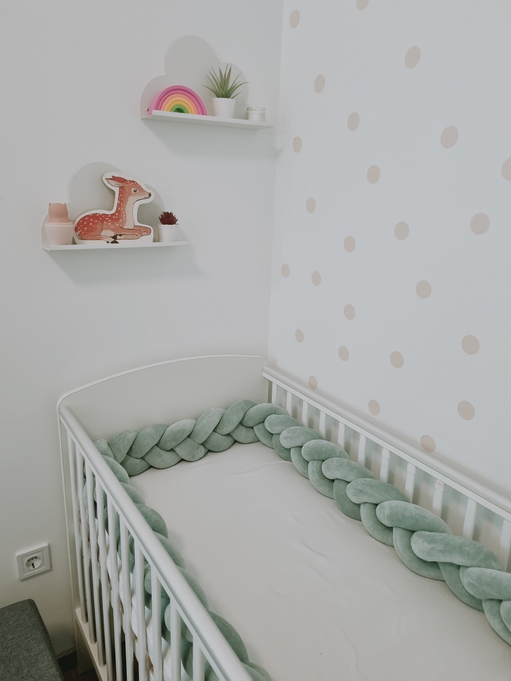 Zsálya babyplüss fonott rácsvédő - textilbirodalom.hu