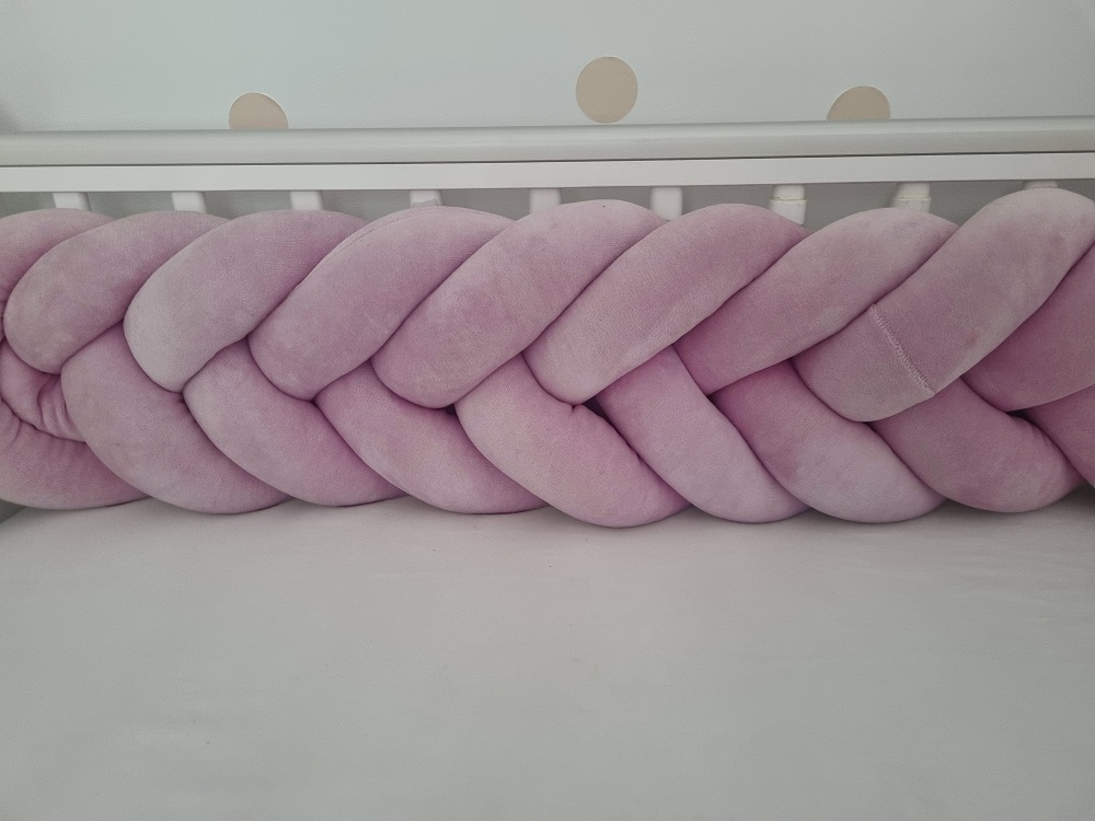 Halszálka mintás fonott rácsvédő pasztell mályva